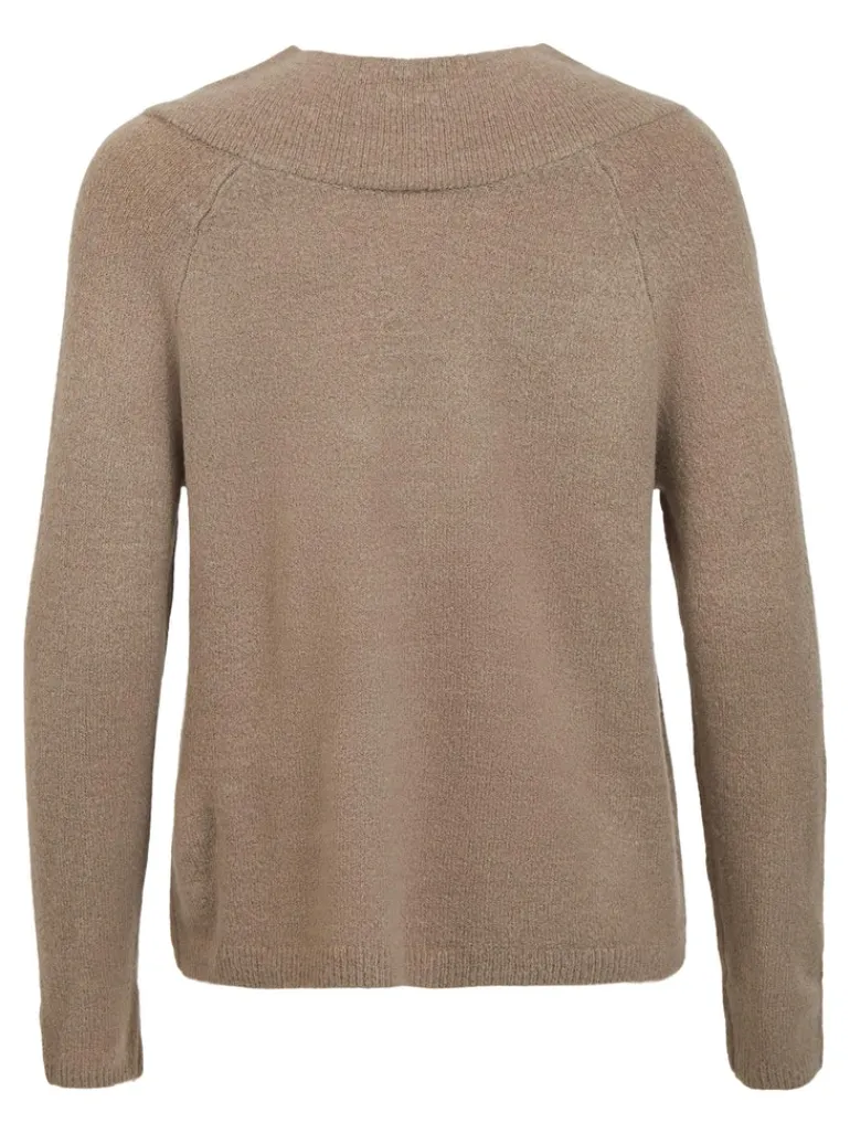 VIMADELIA V-NECK L/S KNIT TOP - NOOS fungi