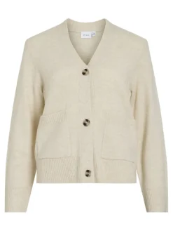 VIMIRAZ V-NECK L/S KNIT CARDIGAN/PB birch
