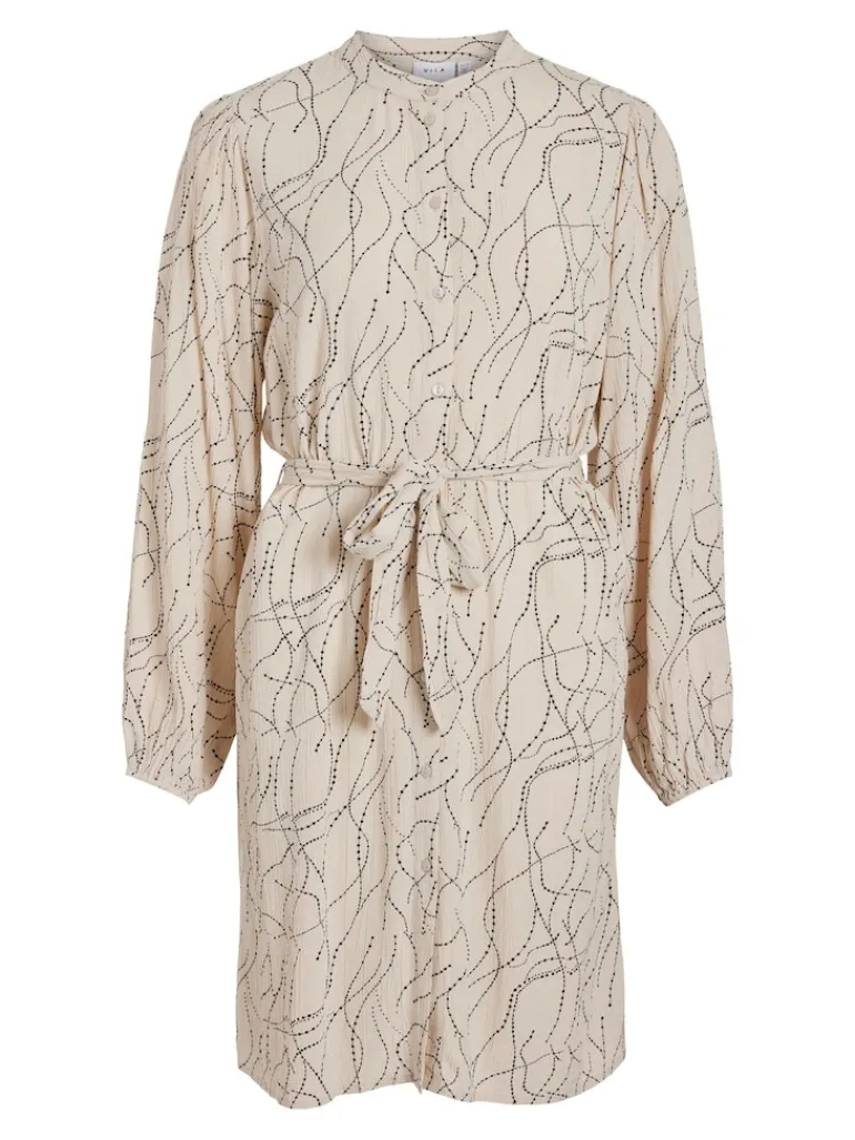 VIMIST L/S SHIRT DRESS /E feather gray
