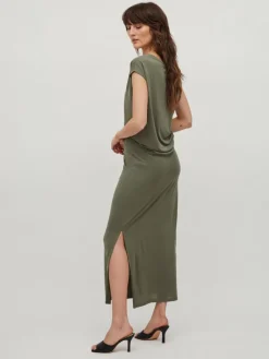 VIMODALA V-NECK S/S TOP/SU - NOOS four leaf clover