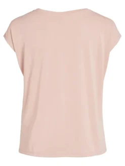 VIMODALA V-NECK S/S TOP/SU - NOOS misty rose