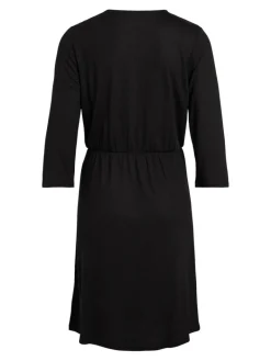 VIMOONEY 3/4 WRAP DRESS black