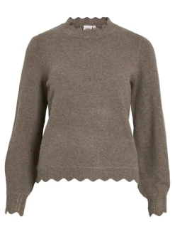 VINIKOLINA O-NECK L/S KNIT TOP - NOOS falcon