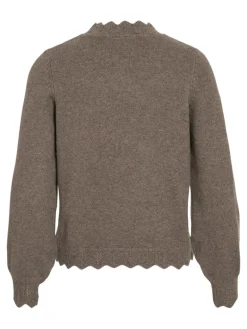 VINIKOLINA O-NECK L/S KNIT TOP - NOOS falcon