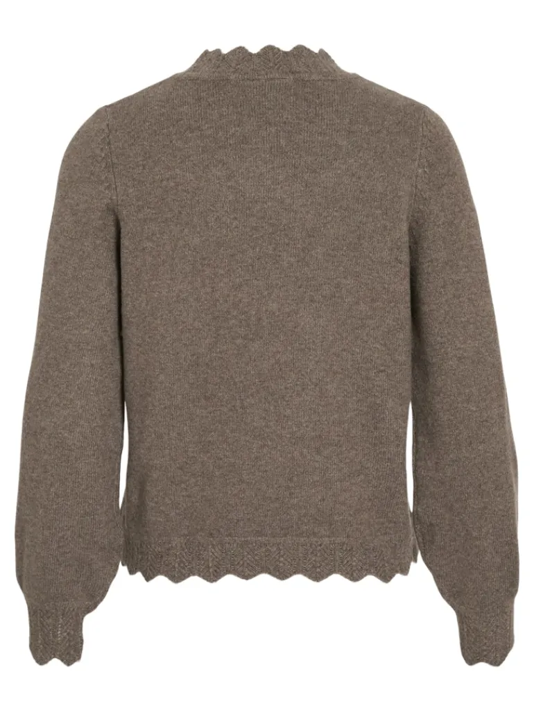 VINIKOLINA O-NECK L/S KNIT TOP - NOOS falcon