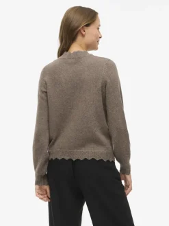 VINIKOLINA O-NECK L/S KNIT TOP - NOOS falcon