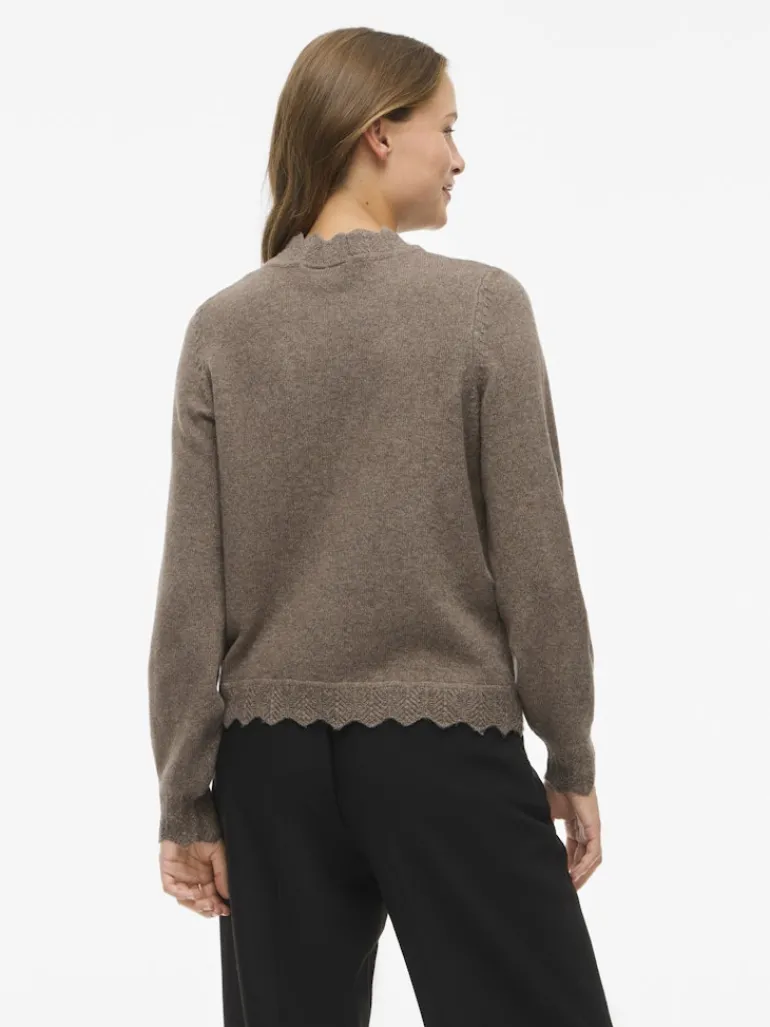 VINIKOLINA O-NECK L/S KNIT TOP - NOOS falcon