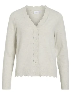 VINIKOLINA V-NECK L/S KNIT CARDIGAN super light natural melan