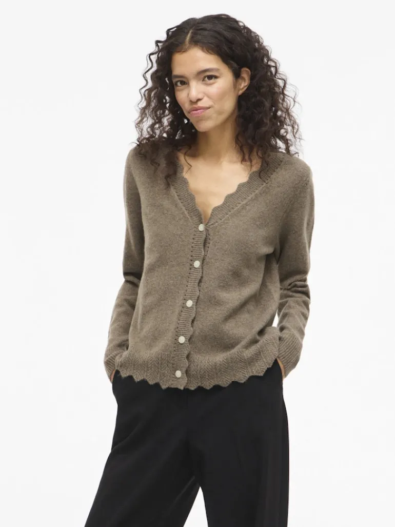 VINIKOLINA V-NECK L/S KNIT CARDIGAN falcon