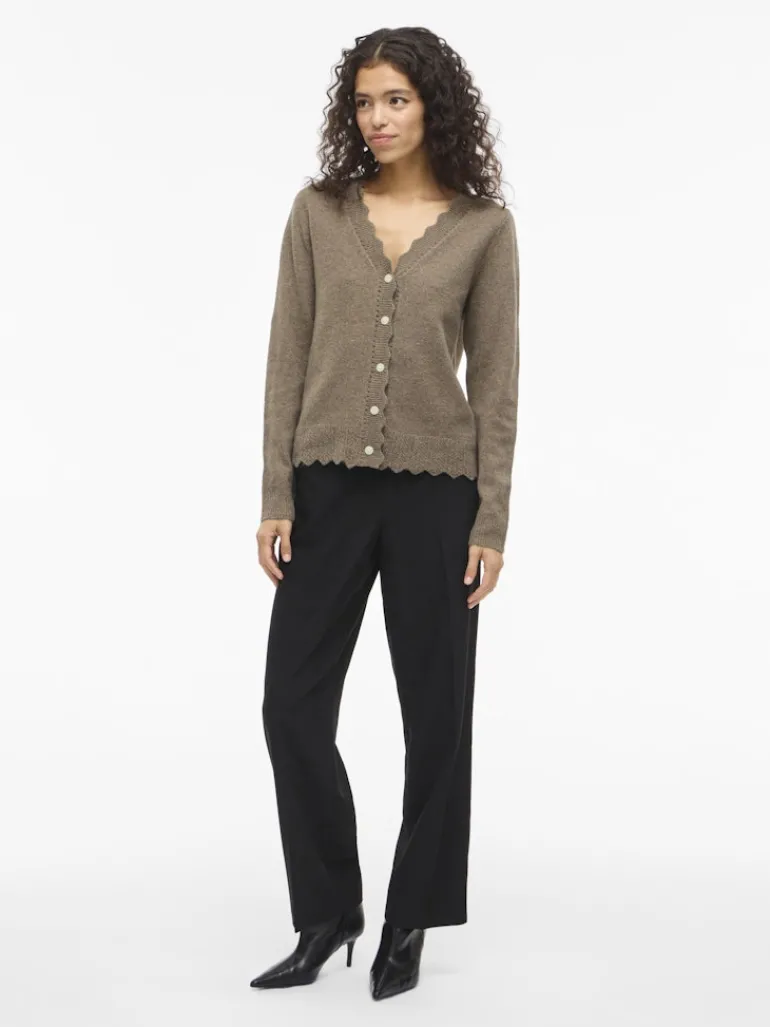 VINIKOLINA V-NECK L/S KNIT CARDIGAN falcon