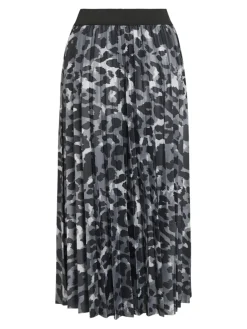 VINITBAN PRINT MIDI SKIRT - NOOS glacier gray