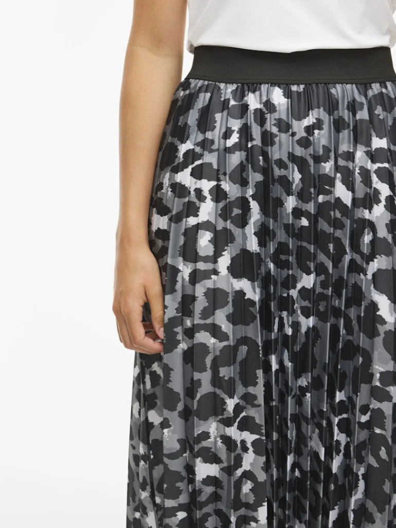 VINITBAN PRINT MIDI SKIRT - NOOS glacier gray