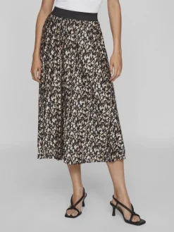 VINITBAN PRINT MIDI SKIRT - NOOS black1