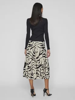 VINITBAN PRINT MIDI SKIRT - NOOS birch6