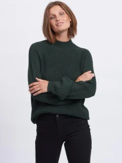 VIOA TURTLENECK L/S KNIT TOP darkest spruce