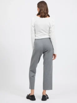 VIOLIVIE RW 7/8 KNIT PANT/SU medium grey melange