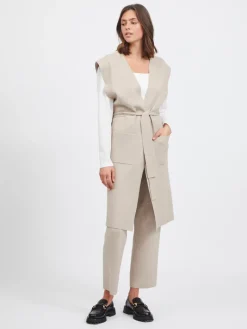 VIOLIVIE S/L KNIT VEST/SU natural melange
