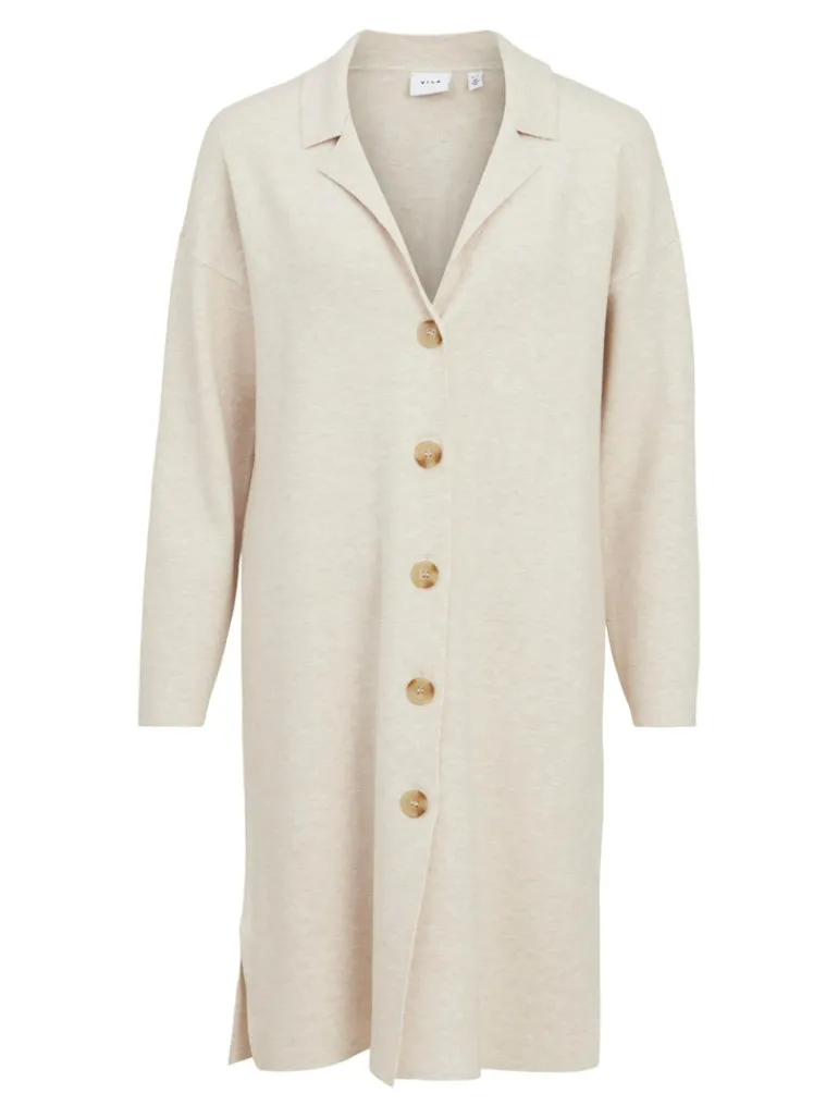 VIOLIVINJA L/S LONG KNIT COATIGAN/SU super light natural melan