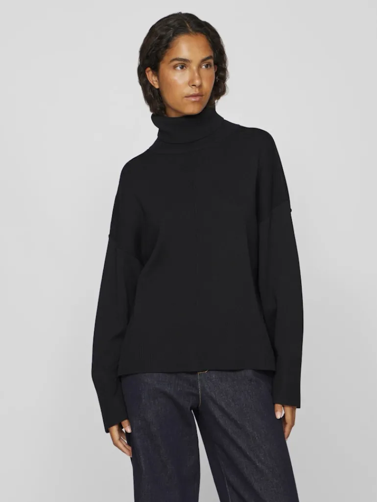 VIOSTRIA ROLLNECK L/S KNIT TOP-NOOS black beauty
