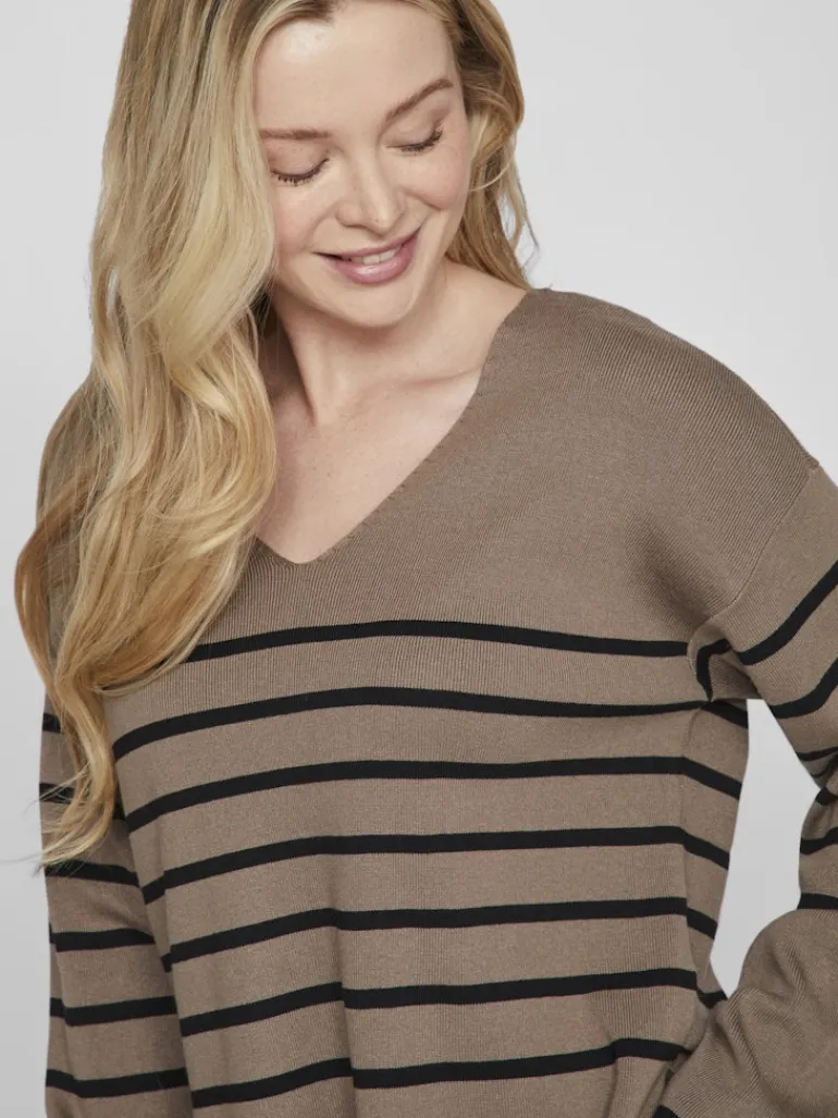 VIOSTRIA V-NECK L/S REV TOP-NOOS fossil