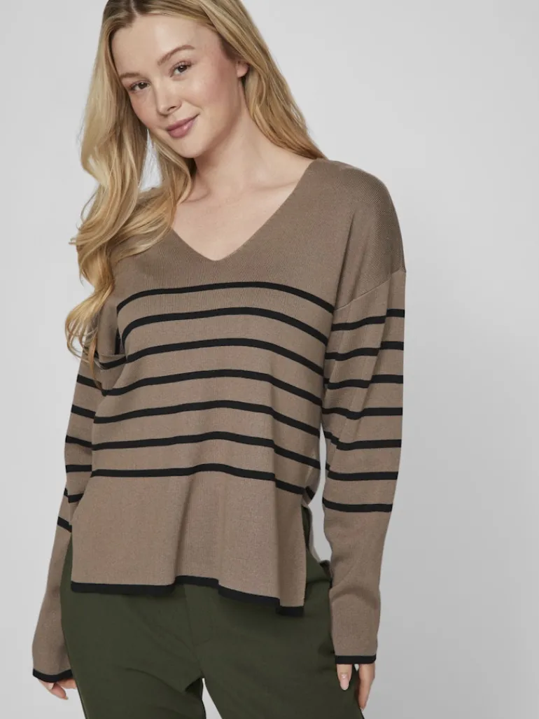 VIOSTRIA V-NECK L/S REV TOP-NOOS fossil