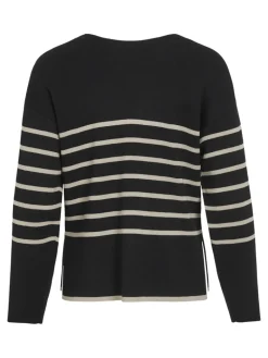 VIOSTRIA V-NECK L/S REV TOP-NOOS black beauty