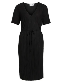 VIPLISA V-NECK S/S DRESS/SU/VOL black