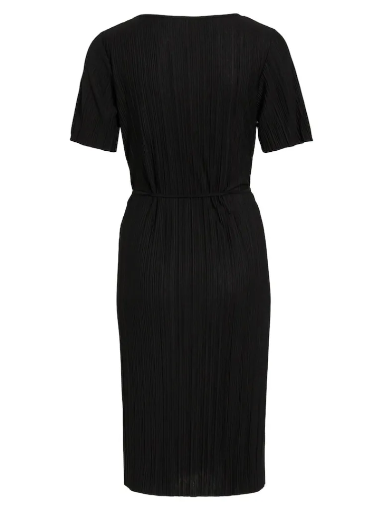 VIPLISA V-NECK S/S DRESS/SU/VOL black