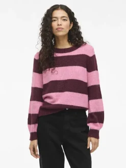 VIPOLANA NEW L/S STRIPE KNIT TOP fig