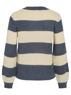 VIPOLANA NEW L/S STRIPE KNIT TOP vintage indigo