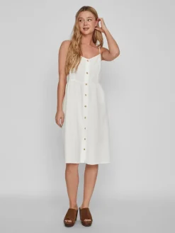 VIPRISILLA NEW S/L STRAP KNEE DRESS snow white