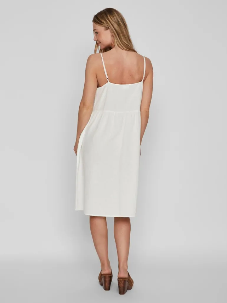VIPRISILLA NEW S/L STRAP KNEE DRESS snow white