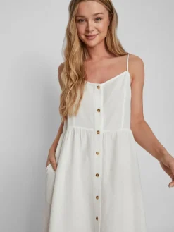 VIPRISILLA NEW S/L STRAP KNEE DRESS snow white