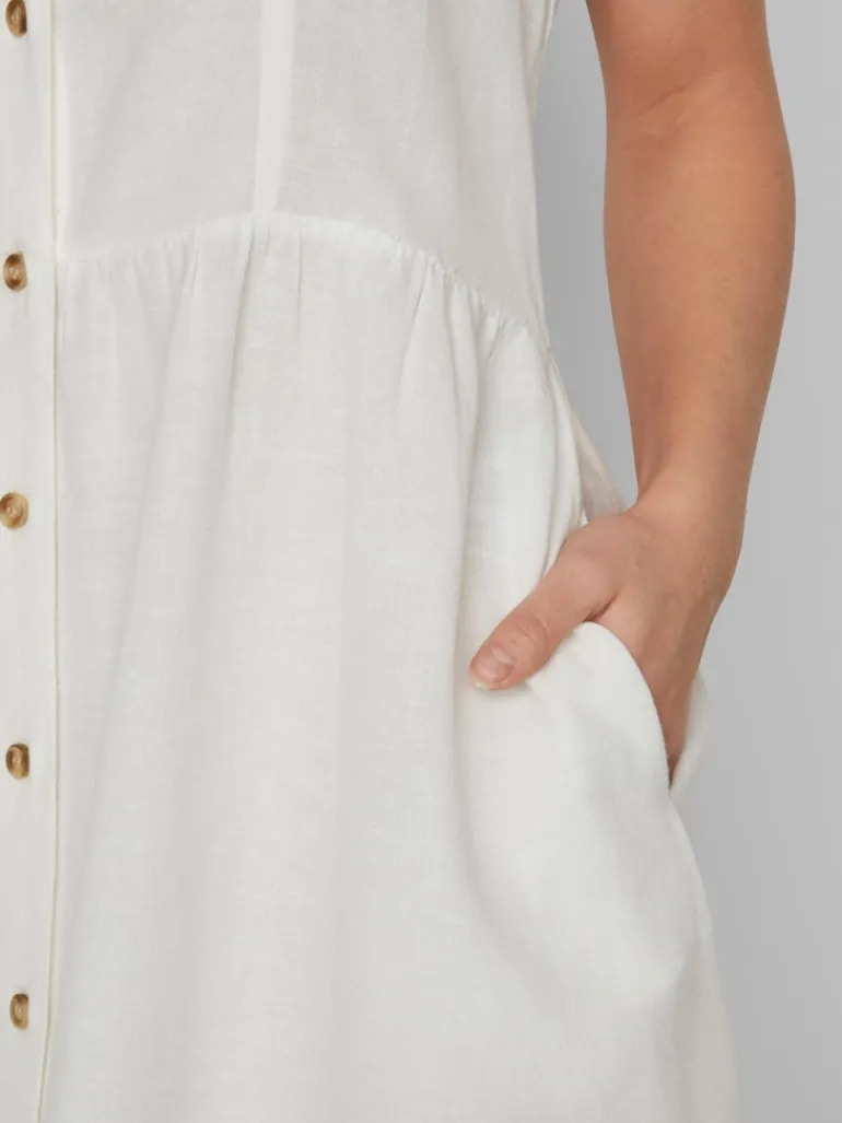 VIPRISILLA NEW S/L STRAP KNEE DRESS snow white