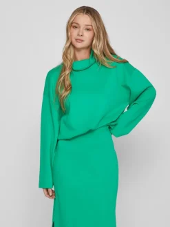 VIREFLECTA HIGH NECK L/S SWEAT TOP/SU bright green