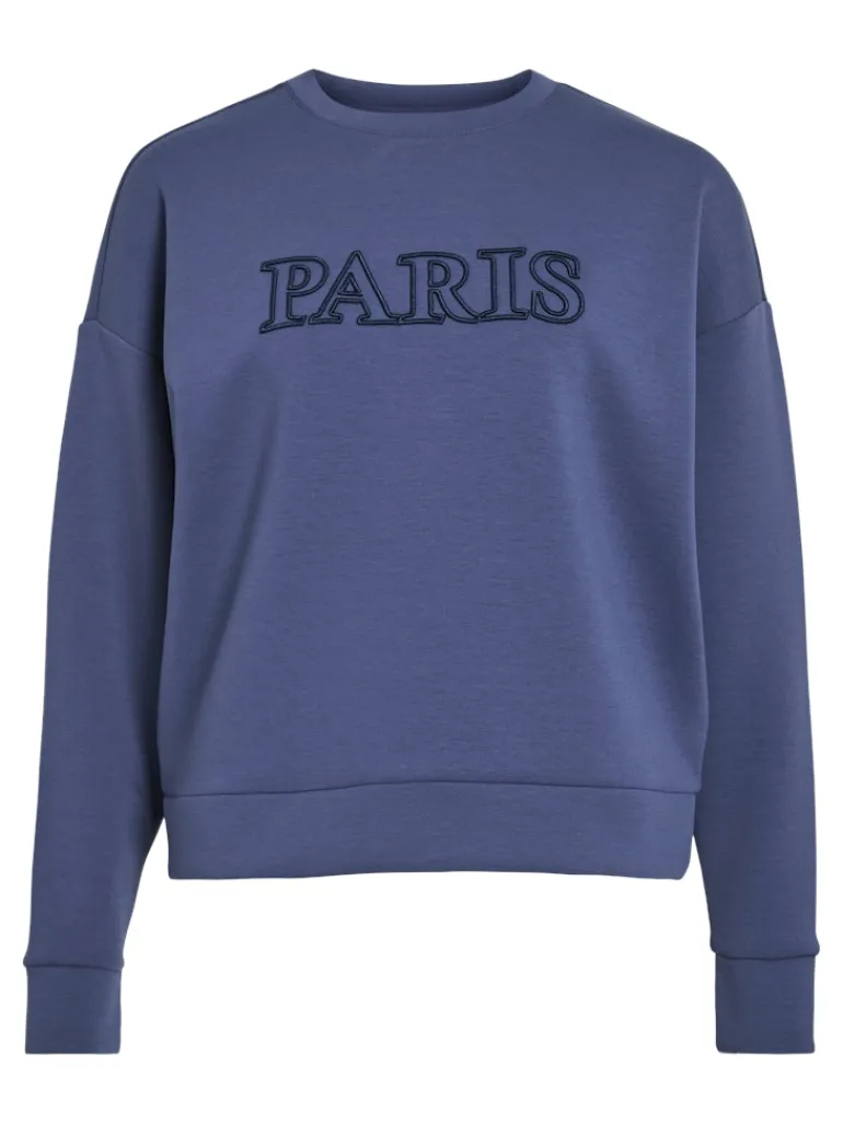 VIREFLECT CITY O-NECK L/S TOP/LC vintage indigo