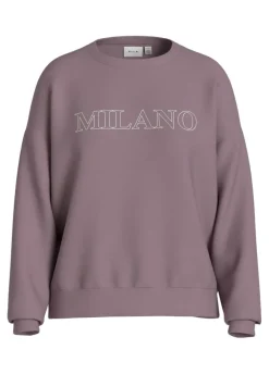 VIREFLECT CITY O-NECK L/S TOP/LC toadstool