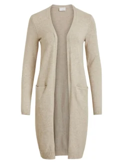 VIRIL LONG L/S KNIT CARDIGAN - NOOS natural melange