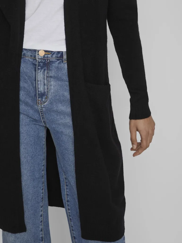 VIRIL LONG L/S KNIT CARDIGAN - NOOS black