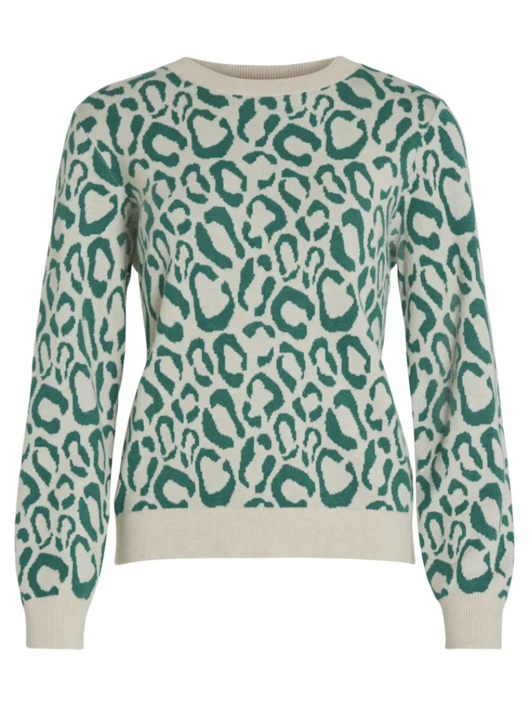 VIRIL L/S JACQUARD KNIT TOP/4 ultramarine green