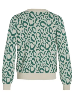 VIRIL L/S JACQUARD KNIT TOP/4 ultramarine green