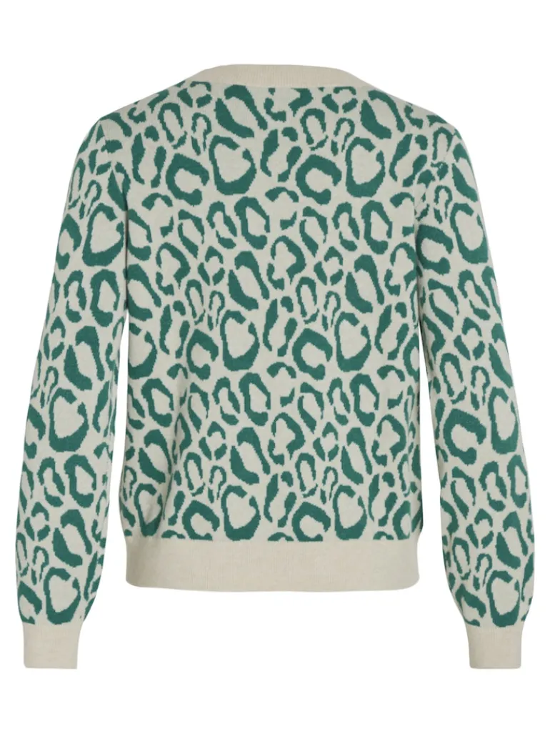 VIRIL L/S JACQUARD KNIT TOP/4 ultramarine green