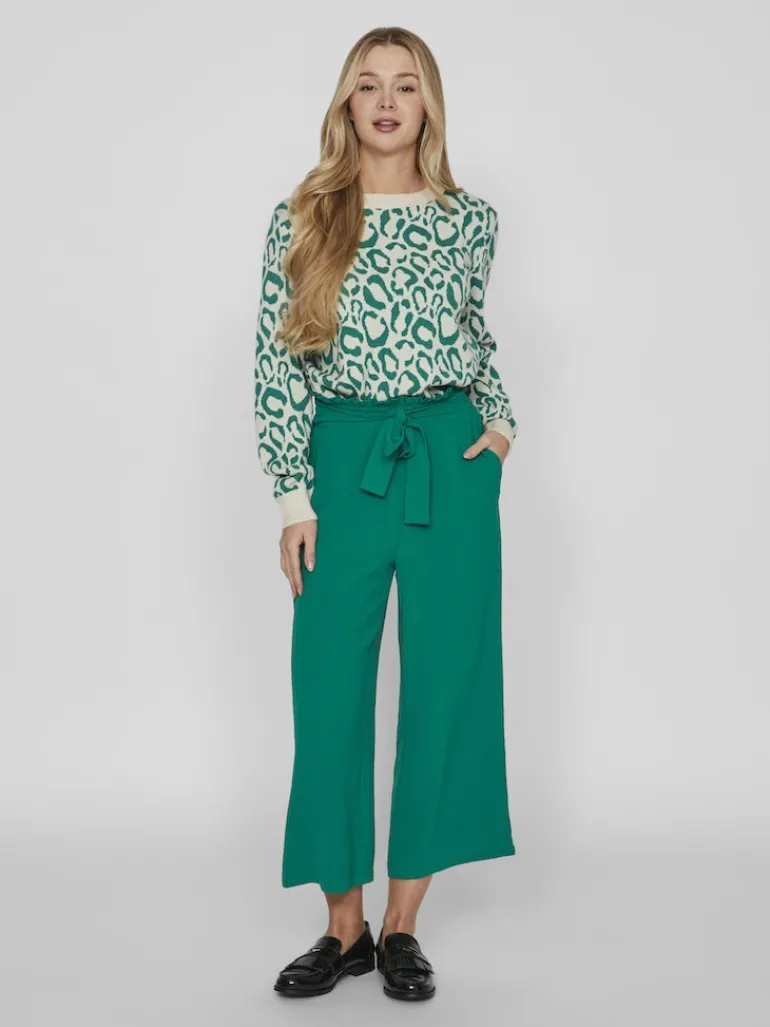 VIRIL L/S JACQUARD KNIT TOP/4 ultramarine green