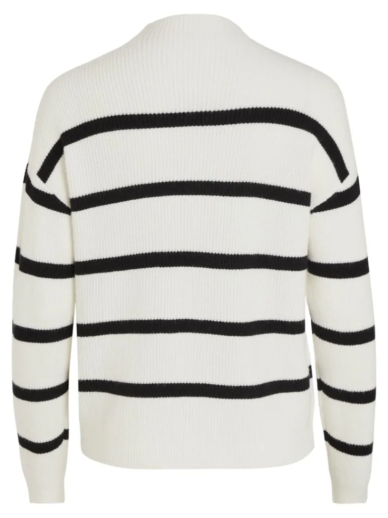 VIRIL MOCKNECK L/S KNIT RIB TOP - NOOS white alyssum