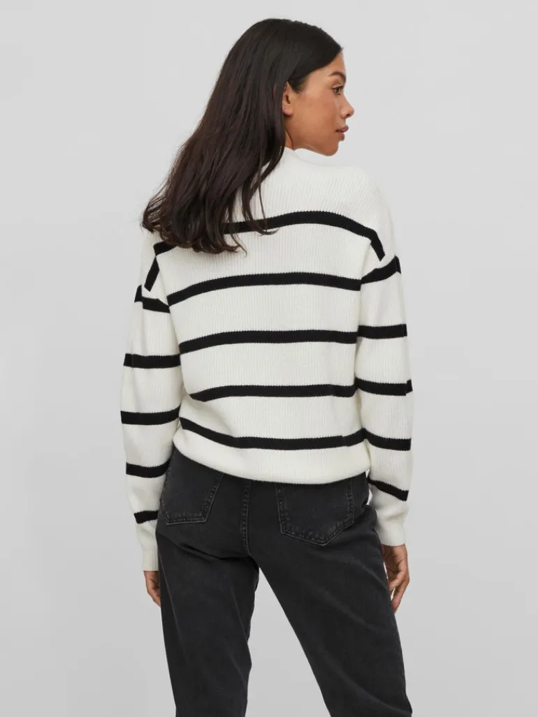 VIRIL MOCKNECK L/S KNIT RIB TOP - NOOS white alyssum