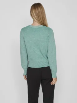 VIRIL MULTI SHORT L/S KNIT CARDIGAN-NOOS green milieu
