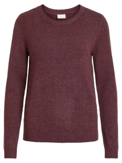 VIRIL O-NECK L/S KNIT TOP-FAV winetasting