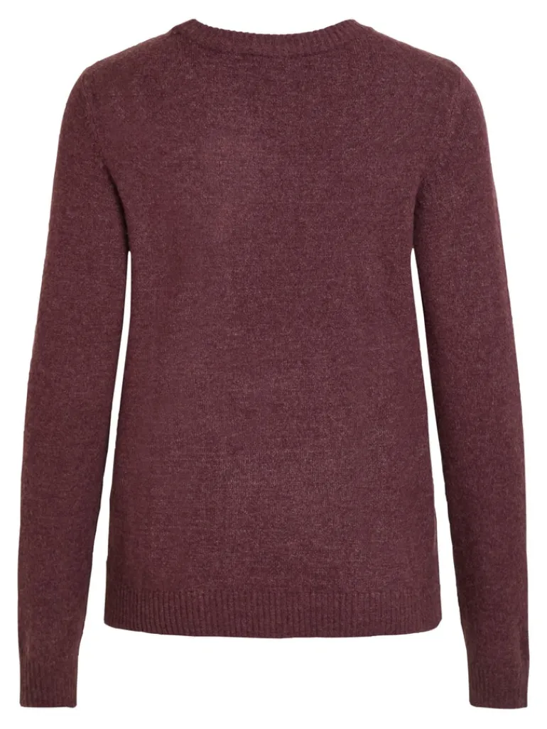 VIRIL O-NECK L/S KNIT TOP-FAV winetasting