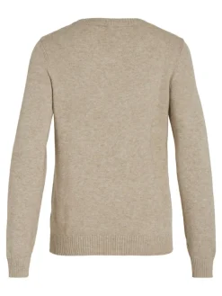 VIRIL O-NECK L/S KNIT TOP - NOOS hellbraun1
