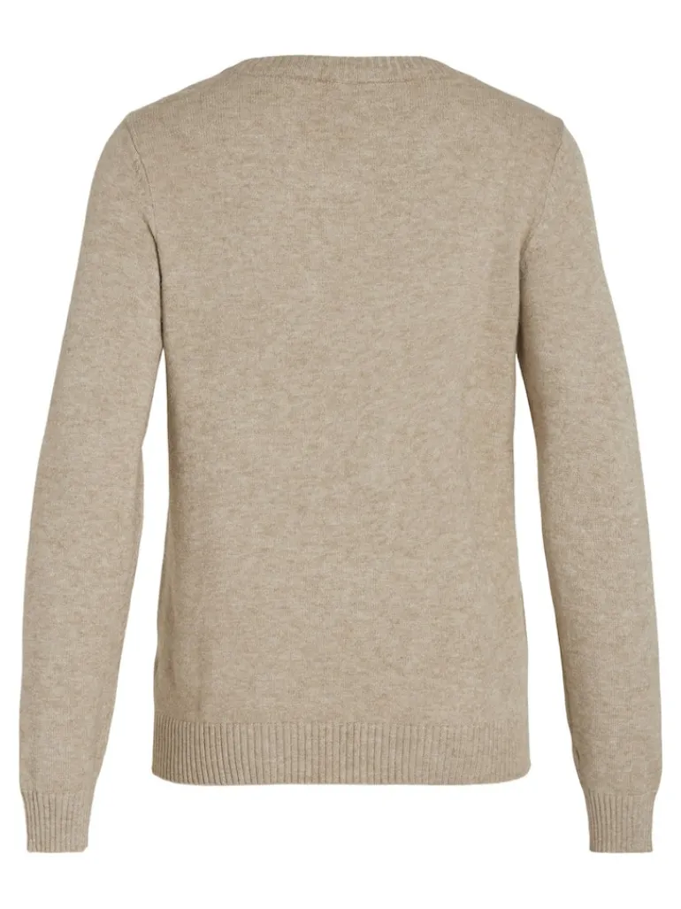VIRIL O-NECK L/S KNIT TOP - NOOS hellbraun1
